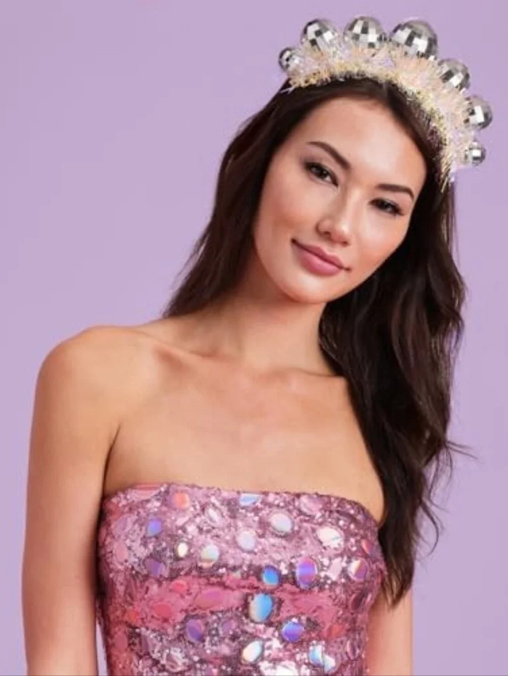 Sparkling Silver Disco Ball Headband
